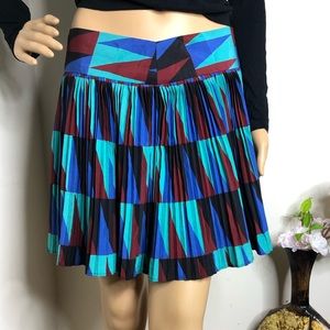 Colorful Pleated Skirt